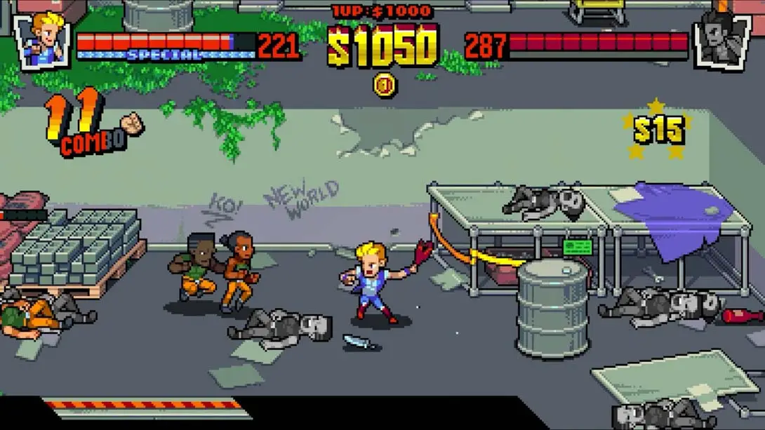 双截龙外传：双龙出海 Double Dragon Gaiden : Rise of the Dragons 游戏内截图4 热门 格斗 街机