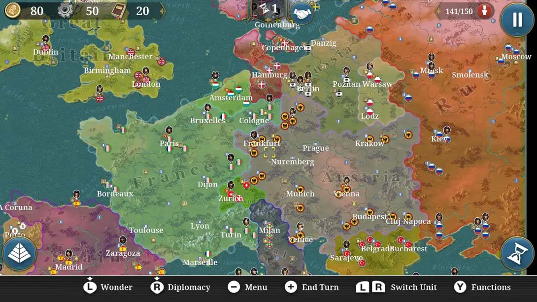 欧洲征服者X.European Conqueror X 游戏内截图1 即时策略 经营 沙盒