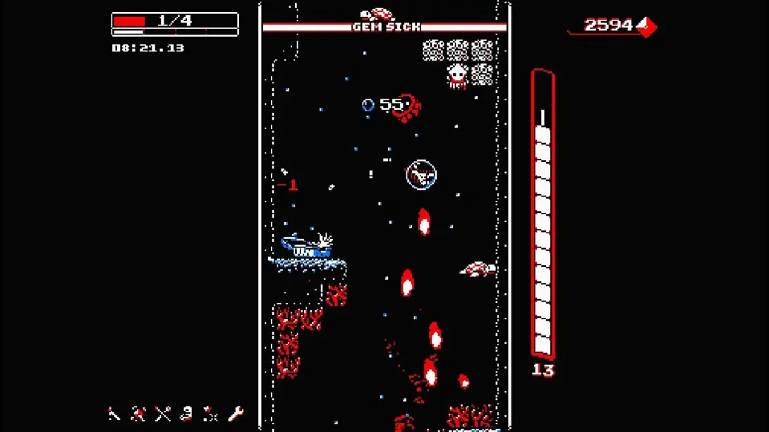 井下冒险 Downwell 游戏内截图1 街机 射击 独立