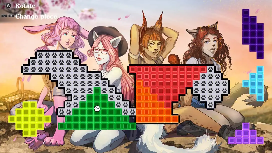 毛茸茸的无尽七巧板 Furry Hentai Tangram 游戏内截图1 益智