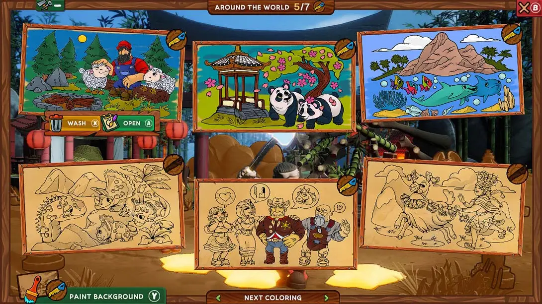 着色页:兰伯希尔故事 Lumberhill Tales: Coloring Pages 益智 模拟 游戏画面截图