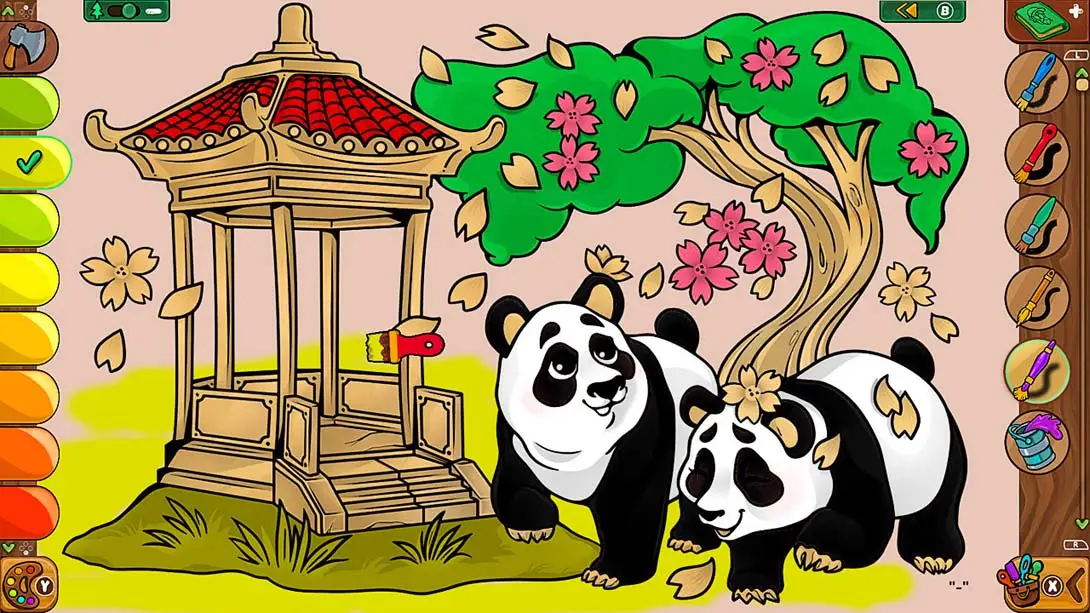 着色页:兰伯希尔故事 Lumberhill Tales: Coloring Pages 游戏内截图2 益智 模拟