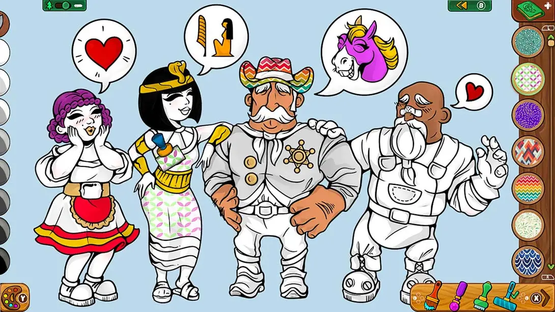 着色页:兰伯希尔故事 Lumberhill Tales: Coloring Pages 益智 模拟 游戏画面截图