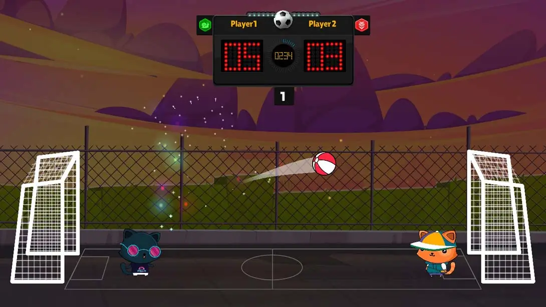 小猫头足球 Kitten's Head Football 多人聚会 运动 动作 游戏画面截图