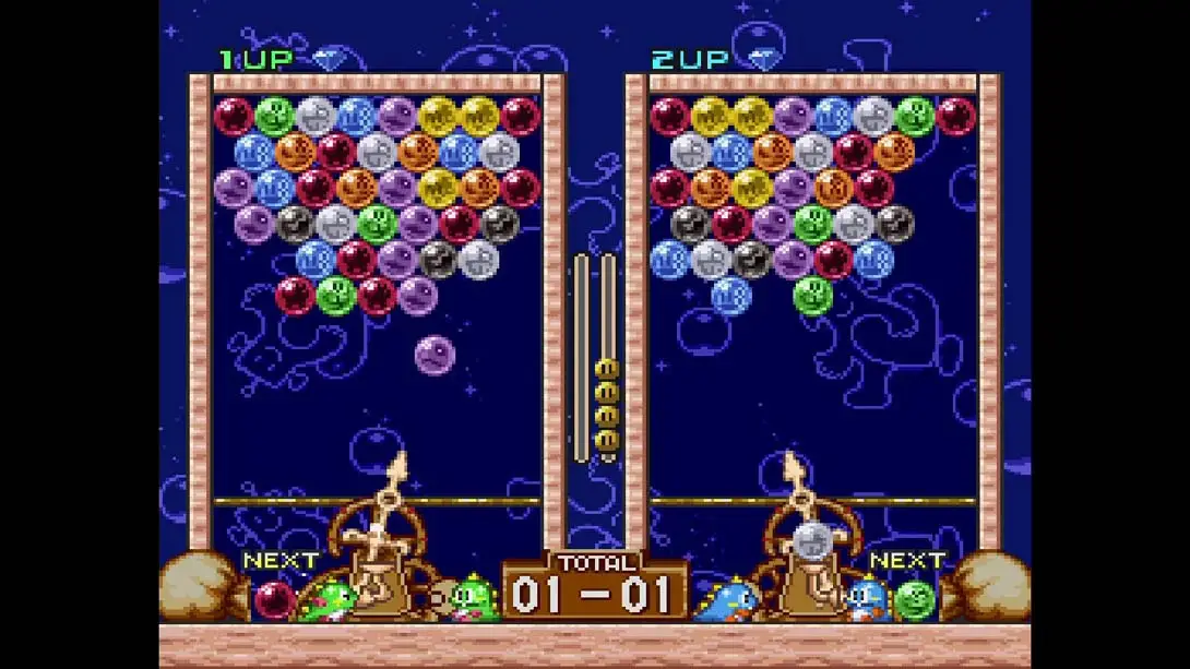 泡泡龙16位主机版 .Puzzle Bobble Bust-a-Move (16-Bit Console Version) 游戏内截图4 闯关 街机 益智 冒险