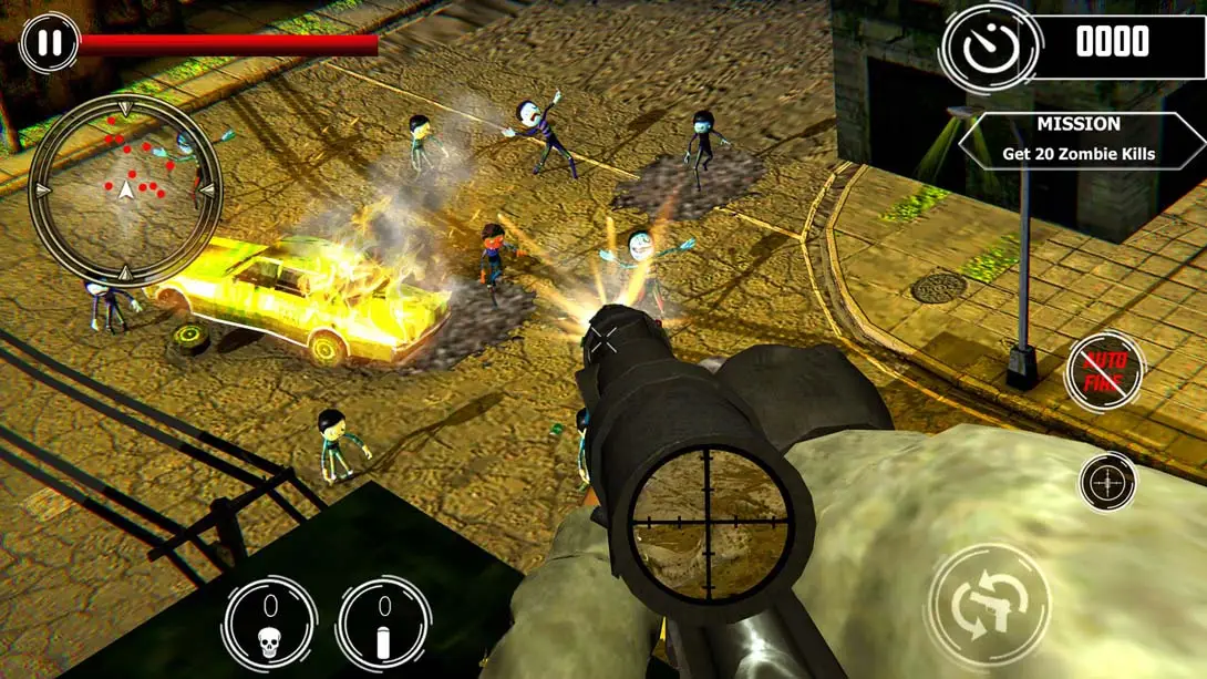僵尸狙击射击-棍棒战争 Zombie Sniper Shooter - Stickman War 游戏内截图3 僵尸 即时策略 射击 冒险 动作