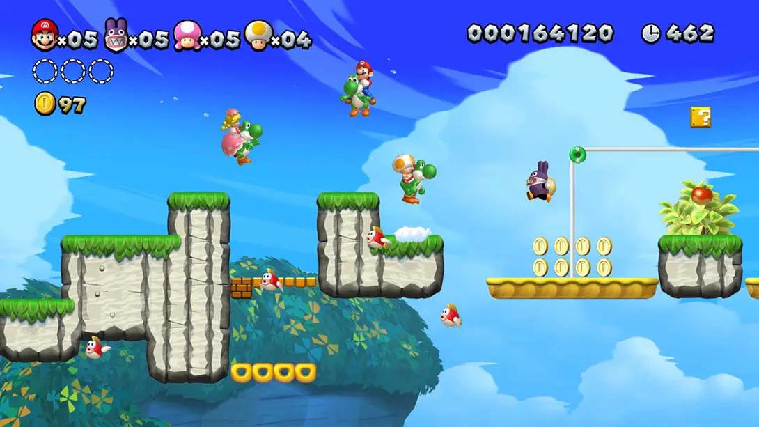新超级马里奥兄弟U 豪华版 New Super Mario Bros. U Deluxe 游戏内截图3 热门 多人聚会 闯关 冒险